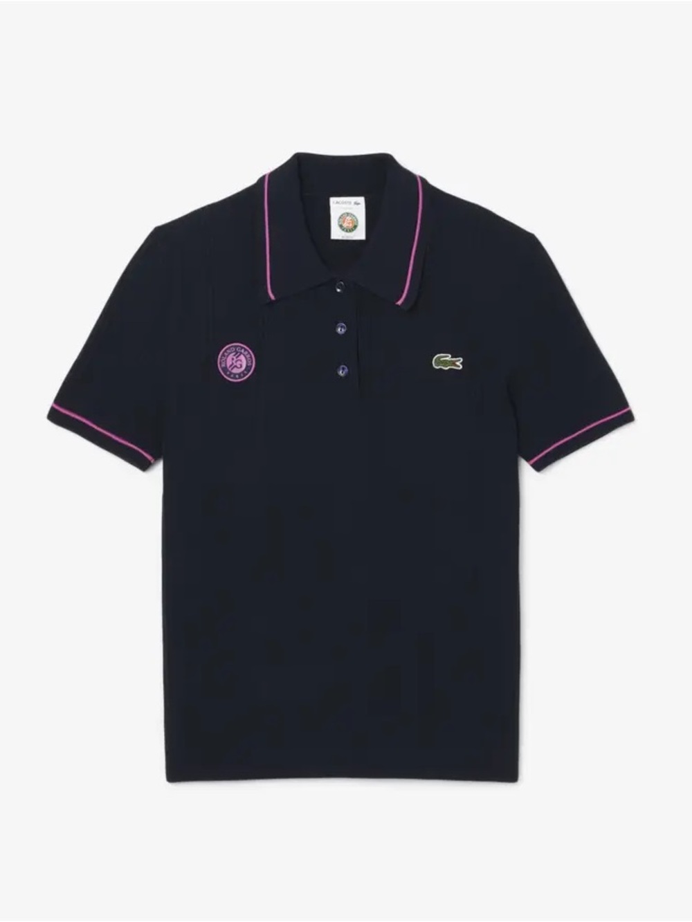 NWT Lacoste x Roland Garros 2025 Paris Rib Knit Polo Women’s EU38 US S/M